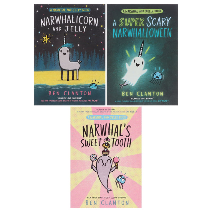 Narwhal and Jelly Series (Book 7-9) By Ben Clanton: Graphic Novels 3 Books Collection Set - Ages 4-7 - Paperback