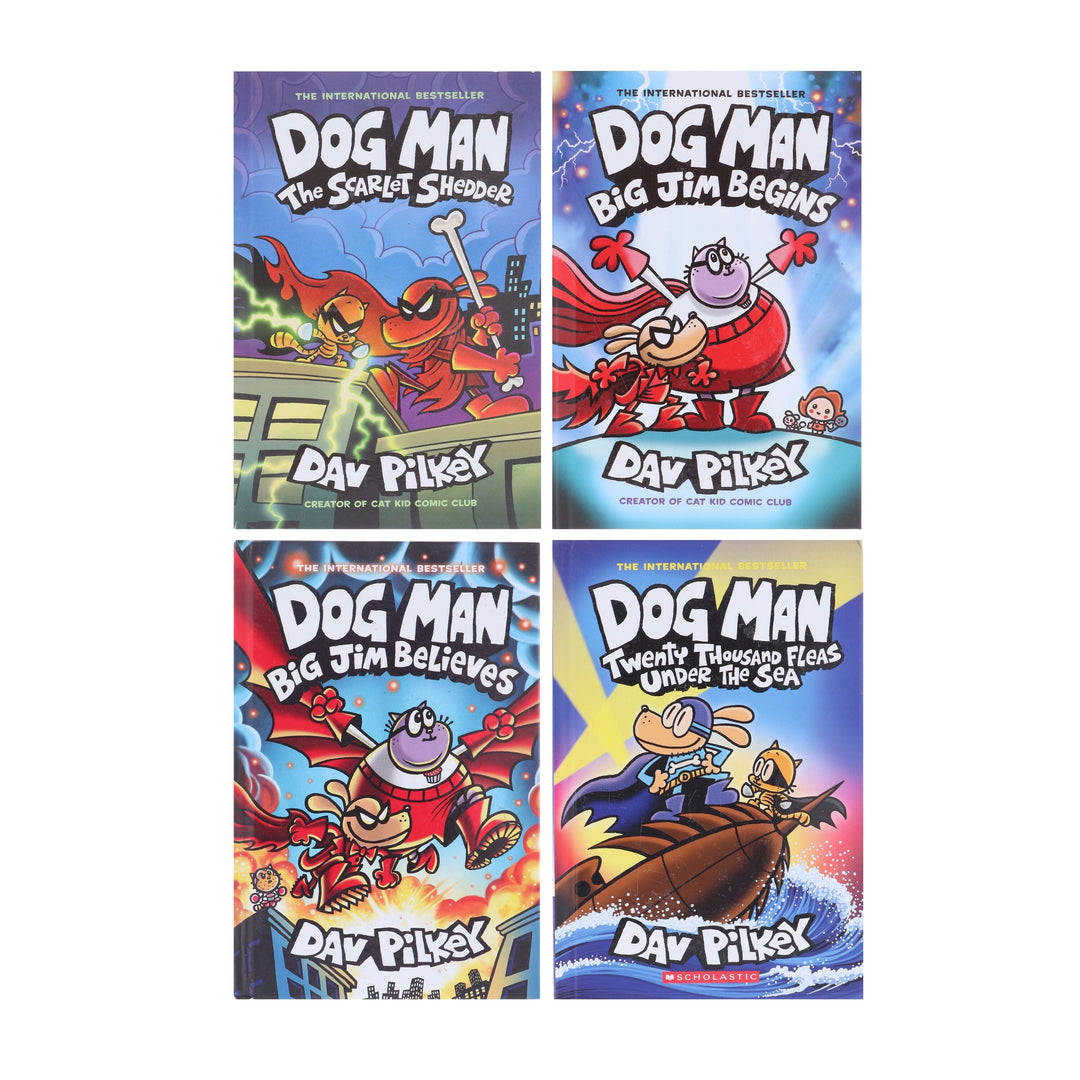 Dog Man Series by Dav Pilkey (Book 11-14) Collection 4 Books Set - Ages 7+ - Hardback