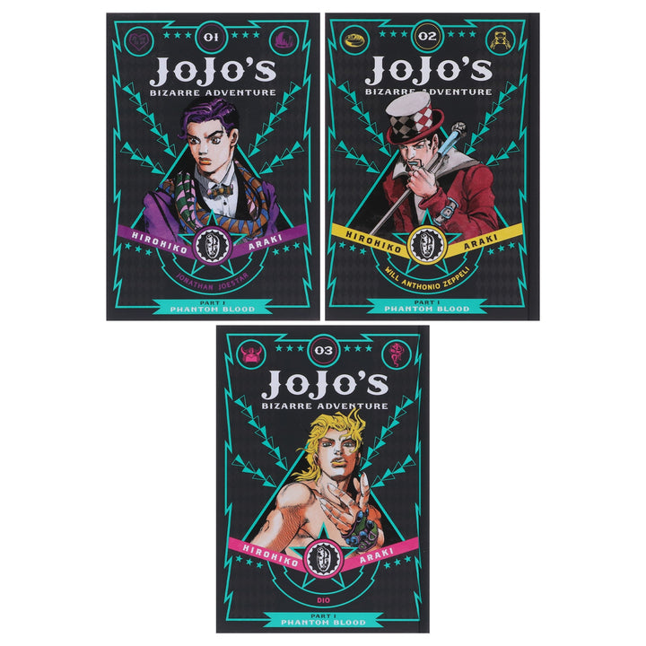 JoJo’s Bizarre Adventure: Part 1 - Phantom Blood (Vol. 1-3) by Hirohiko Araki 3 Books Collection Set - Fiction - Hardback