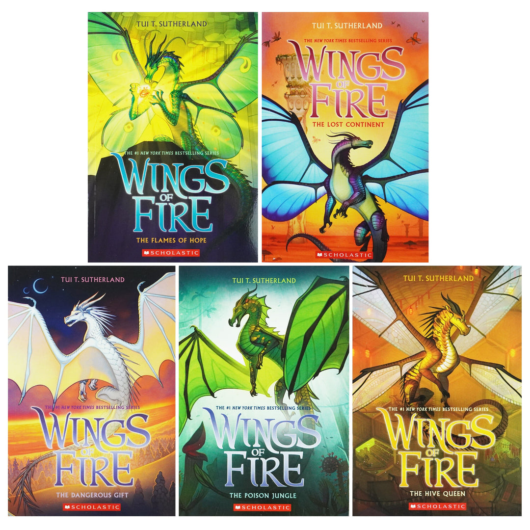 Wings of Fire Series by Tui T. Sutherland: 5 Books Set (Book 11-15) - Ages 8-12 - Paperback