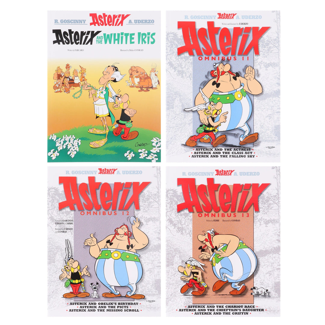 Asterix Omnibus 11-13 (Book 31-40) Graphic Novels by Goscinny & Uderzo: (3 Books in 1) 4 Books Collection Set - Ages 6-11 - Paperback