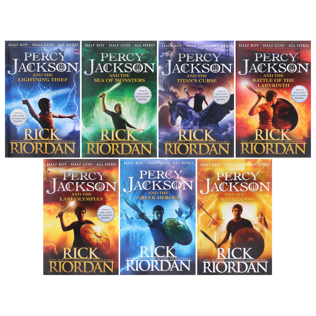 Percy Jackson Collection 7 Books Set By Rick Riordan - Ages 9+ - Paperback
