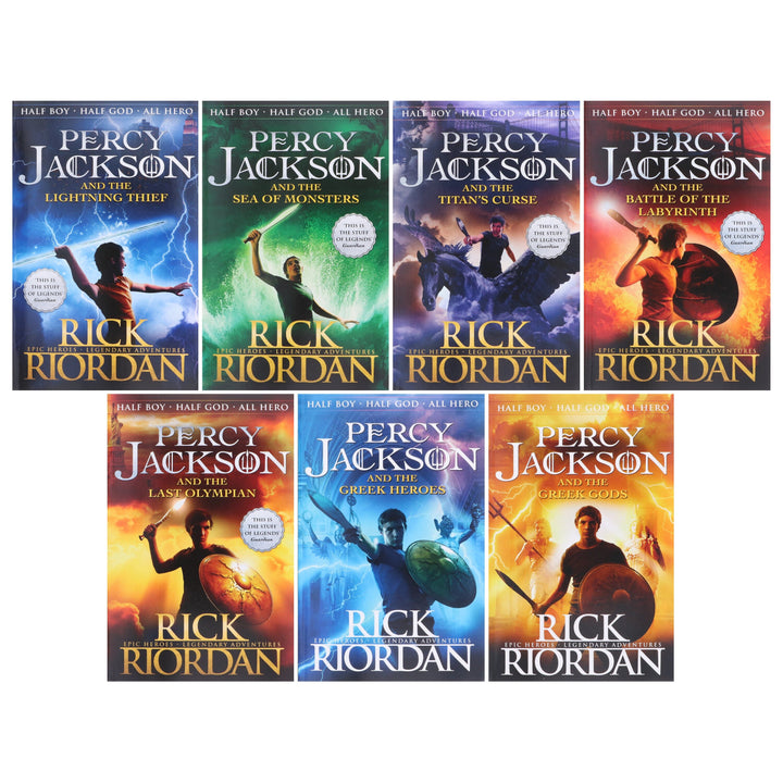 Percy Jackson Collection 7 Books Set By Rick Riordan - Ages 9+ - Paperback