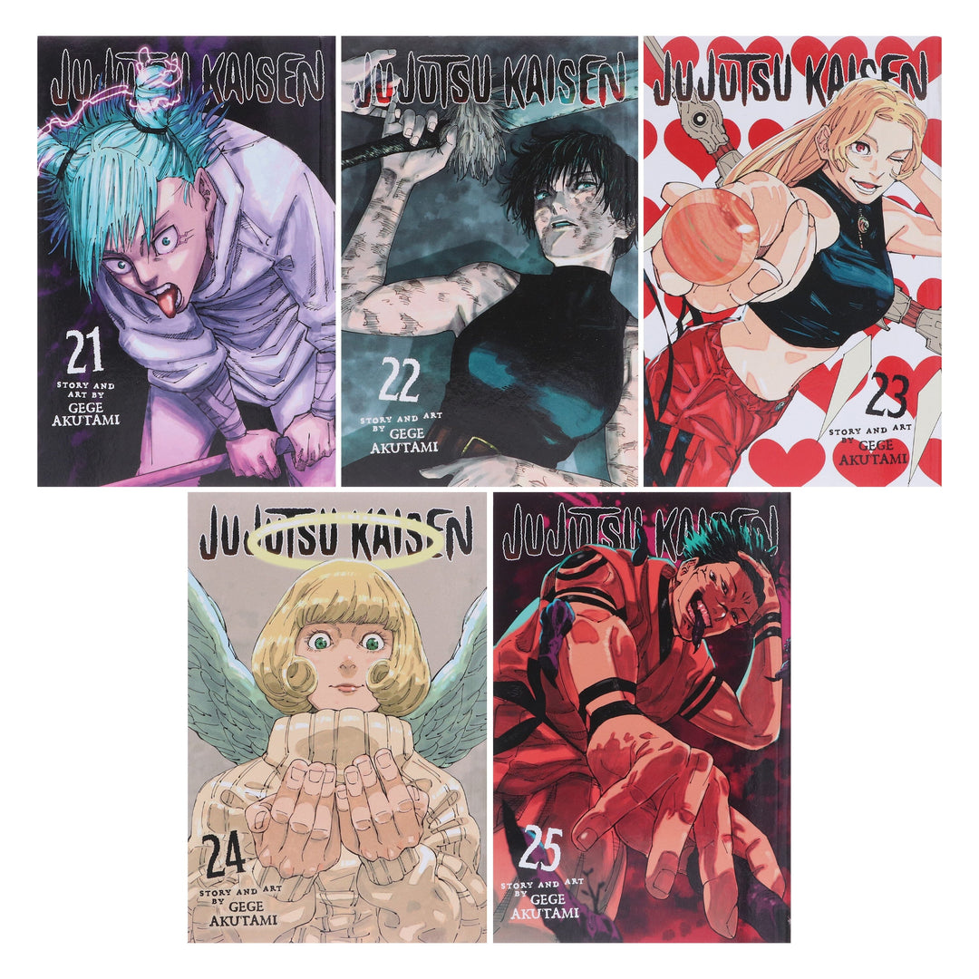 Jujutsu Kaisen (Volume 21-25) By Gege Akutami: 5 Books Collection Manga Set - Ages 16+ - Paperback