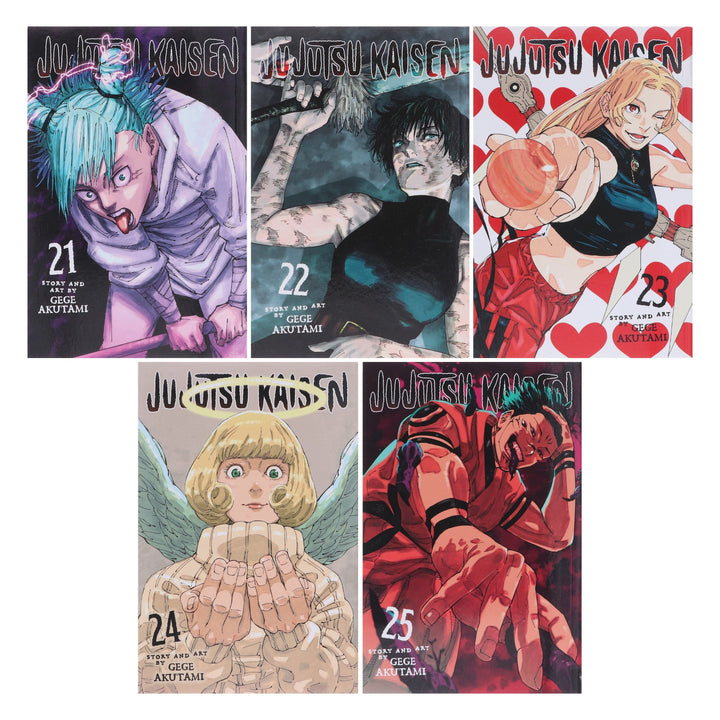 Jujutsu Kaisen (Volume 21-25) By Gege Akutami: 5 Books Collection Manga Set - Ages 16+ - Paperback