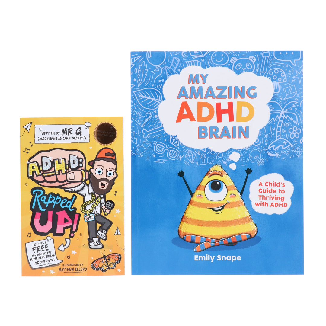 My Amazing ADHD Brain & ADHD: Rapped Up! 2 Books Collection Set by Emily Snape & Jamie Gilbert - Ages 4+ - Paperback