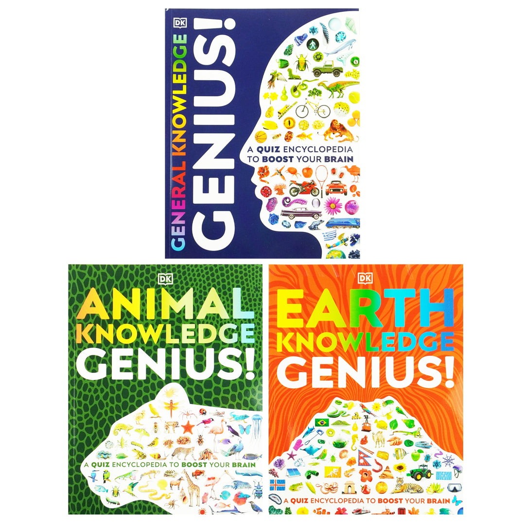 A Quiz Encyclopedia to Boost Your Brain General Knowledge Series by DK: 3 Books Collection Set - Ages 9-12 - Paperback