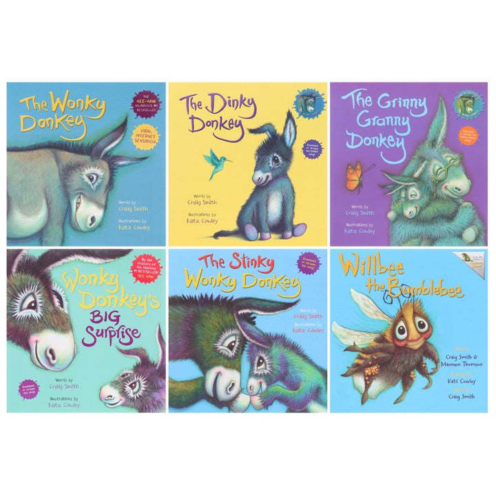 Wonky Donkey Series by Craig Smith & Maureen Thomson Illustrated 6 Books Collection Set - Ages 3+ - Paperback