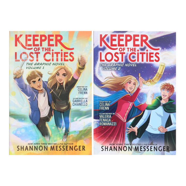 Keeper of the Lost Cities Series by Shannon Messenger 2 Books Graphic Novels Set - Ages 9+ - Paperback