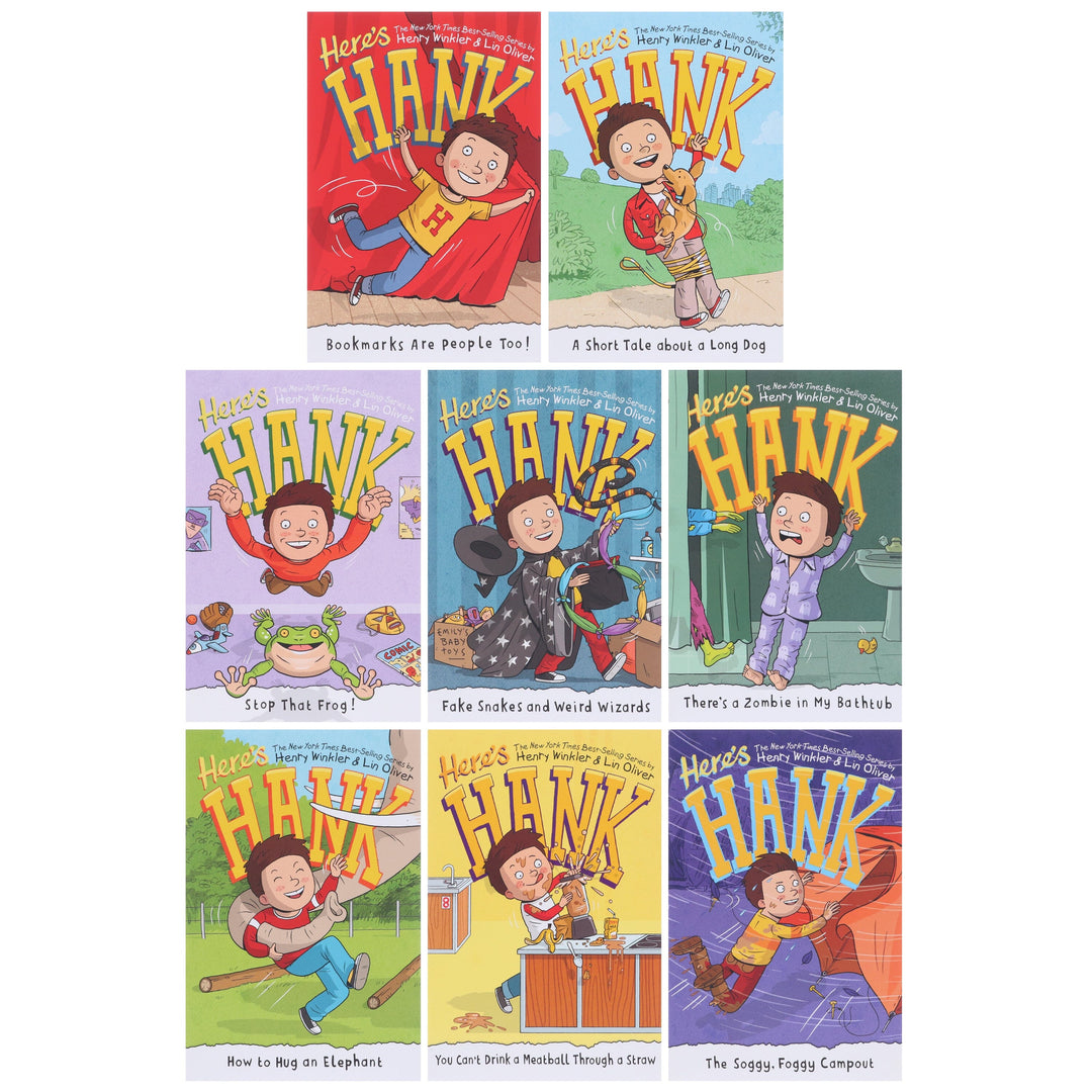 Here's Hank Series By Henry Winkler & Lin Oliver 8 Books Collection Box Set - Ages 6-8 - Paperback