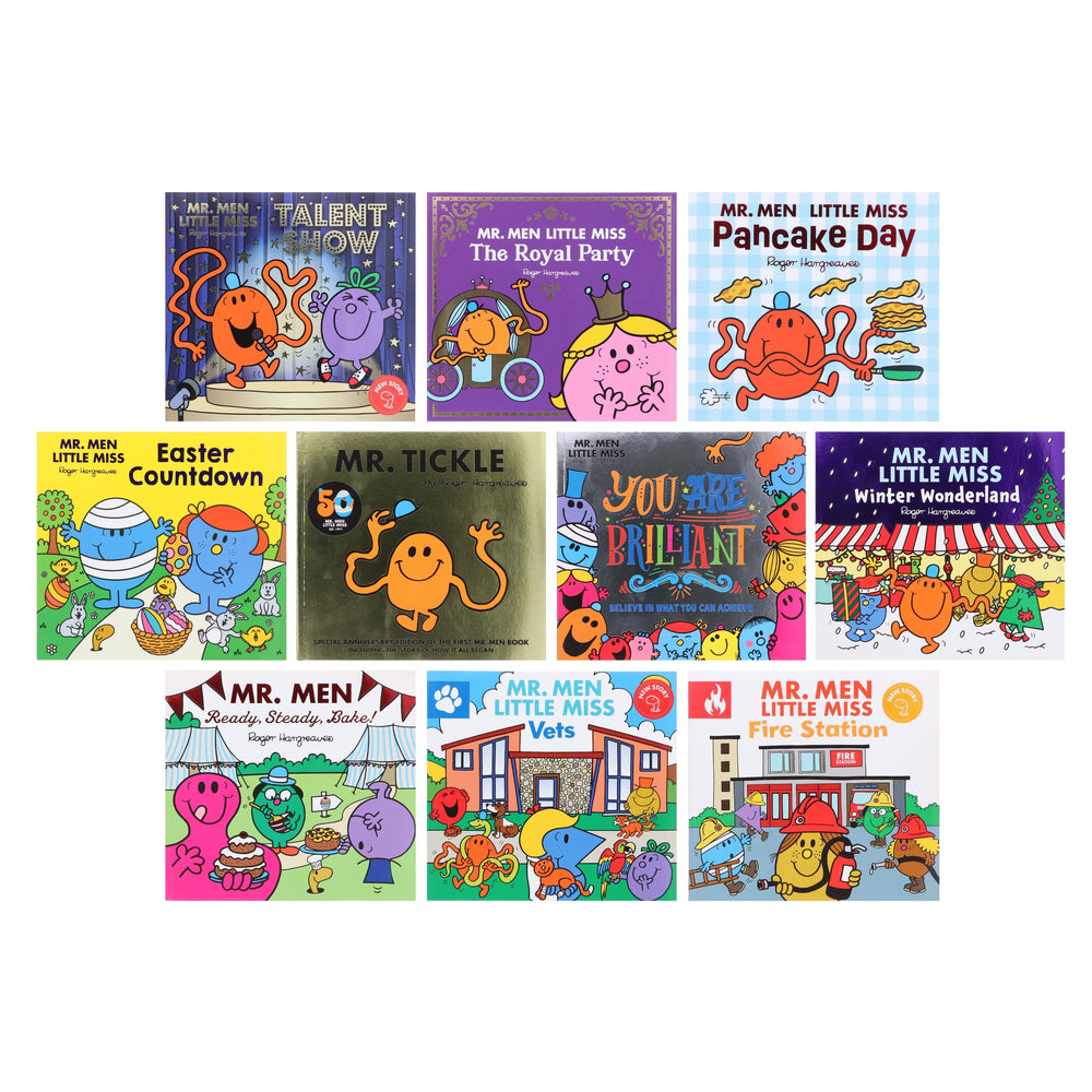 Mr. Men and Little Miss Picture 10 Books Collection Set by Adam Hargreaves - Age 3+ - Paperback 0-5 Farshore