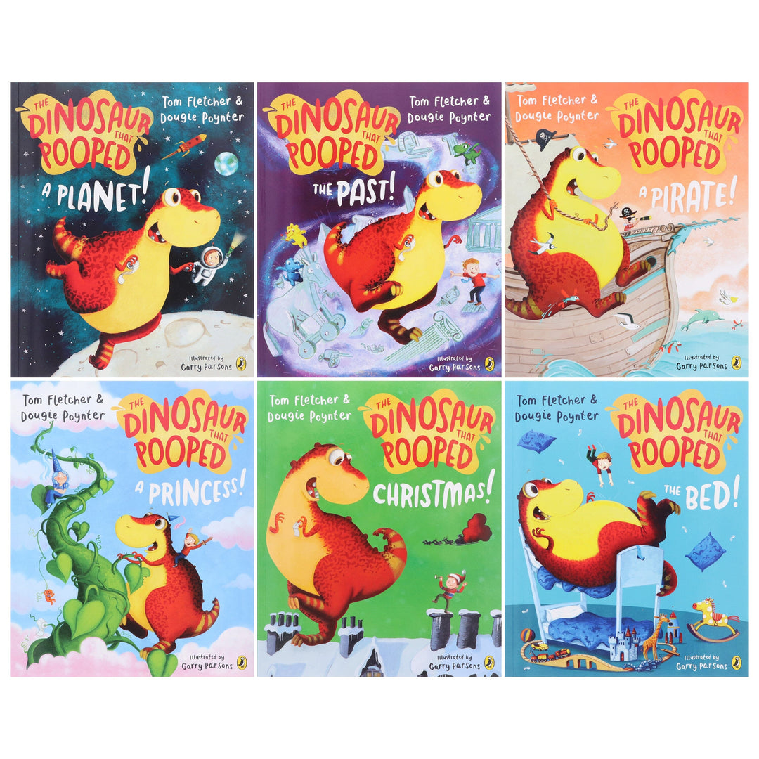 The Dinosaurs That Pooped Series by Tom Fletcher: 6 Books Collection Set - Ages 5-7 - Paperback