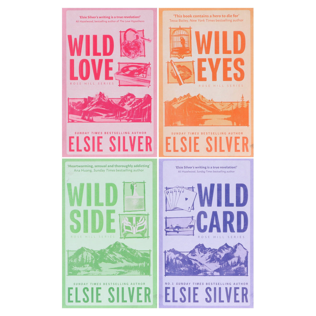 Rose Hill Series By Elsie Silver (Wild Love, Wild Eyes, Wild Side & Wild Card) 4 Books Collection Set - Fiction - Paperback