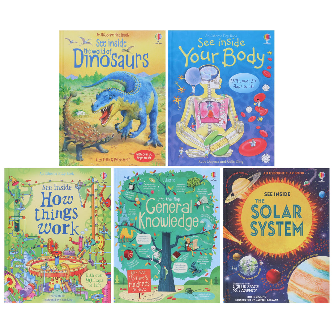 Usborne Lift The Flap See Inside Series Collection 1: 5 Books Set - Ages 6+ - Board Book