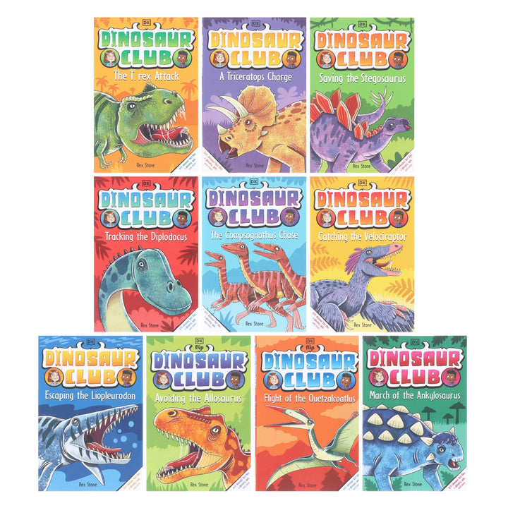 Dinosaur Club Series by Rex Stone (Book 1-10) Collection 10 Books Set - Age 5-7 - Paperback