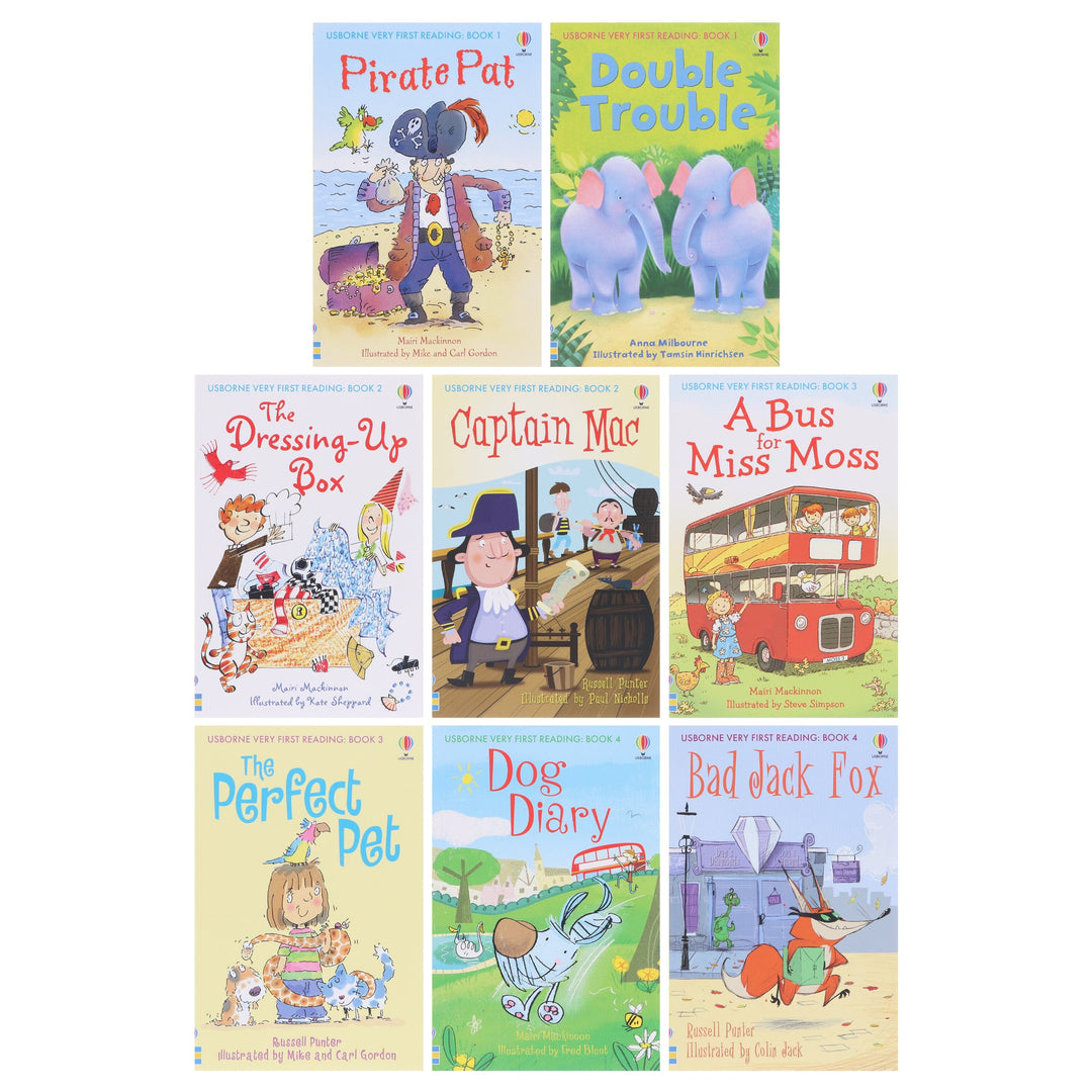 Starting to Read with Phonics: 8 Story Books (Plus 1 Activity Book & My Alphabet Chart) Collection Box Set - Ages 4+ - Paperback 5-7 Usborne Publishing Ltd