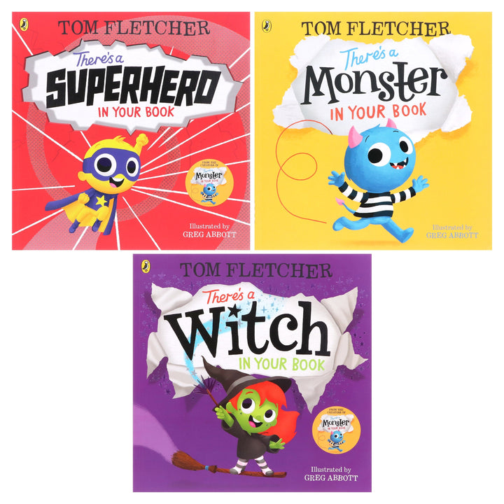Who's In Your Book? Series By Tom Fletcher (Monster, Superhero & Witch) 3 Books Collection Set - Ages 2-5 - Paperback
