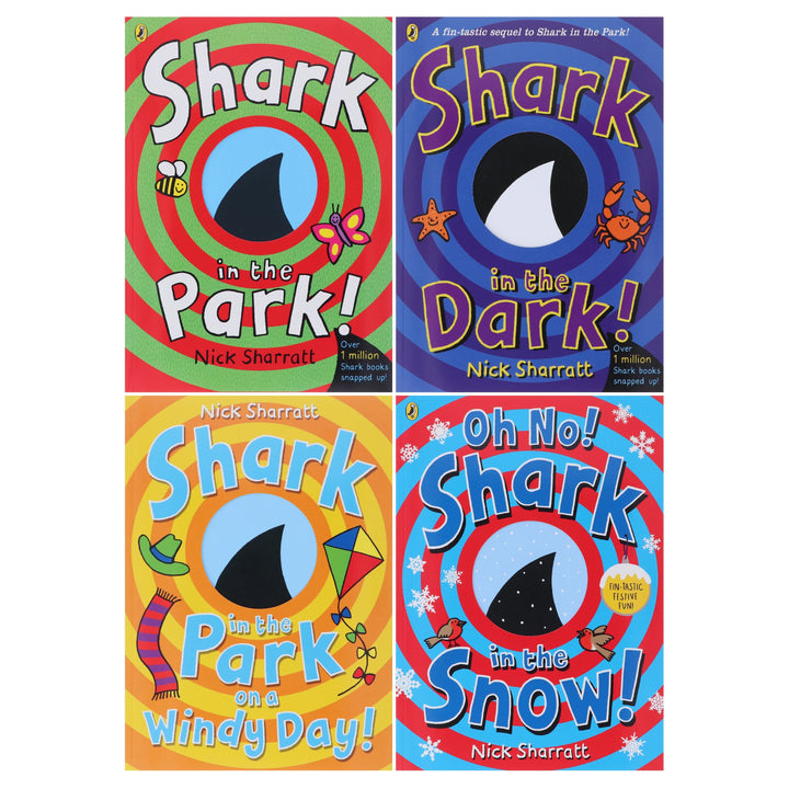 Shark In The Park Series by Nick Sharratt Illustrated 4 Books Collection Set - Ages 2+ - Paperback