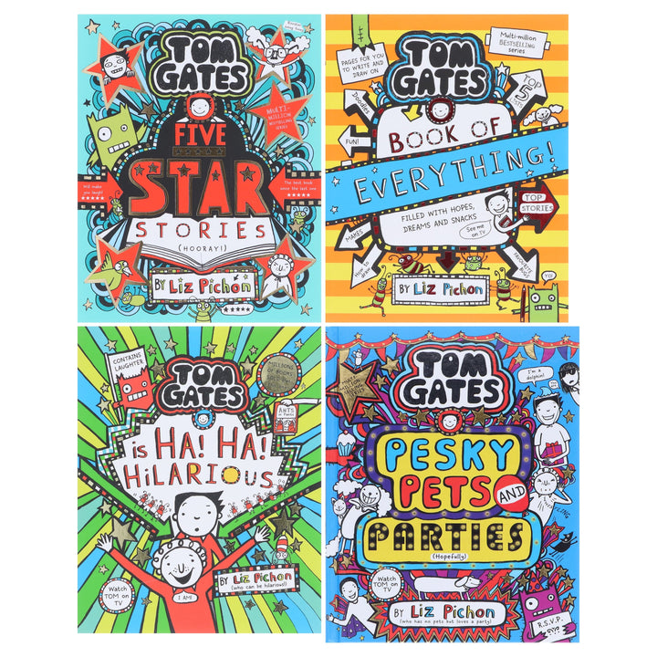 Tom Gates Series (Book 21-24) by Liz Pichon 4 Books Collection Set - Ages 7-12 - Paperback/Hardback