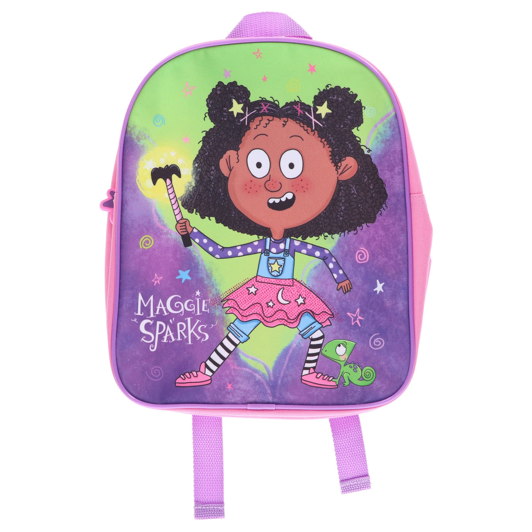 Maggie Sparks Exclusive Bundle: 5 Books Collection Box Set & Maggie Sparks Backpack: Children's Nursery Pink & Purple School Bag - Ages 3-7