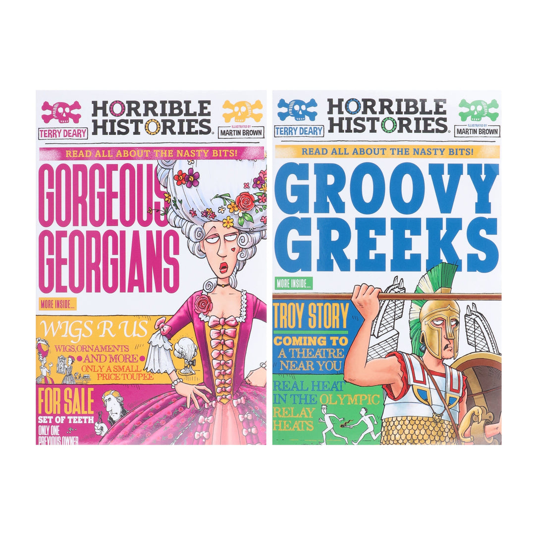 Horrible Histories (Newspaper Edition) by Terry Deary 2 Books Collection Set - Ages 8-12 - Paperback