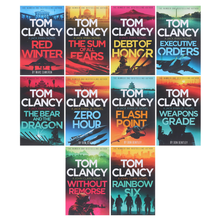 A Jack Ryan, JR & John Clark Novels by Tom Clancy 10 Books Collection Set - Fiction - Paperback