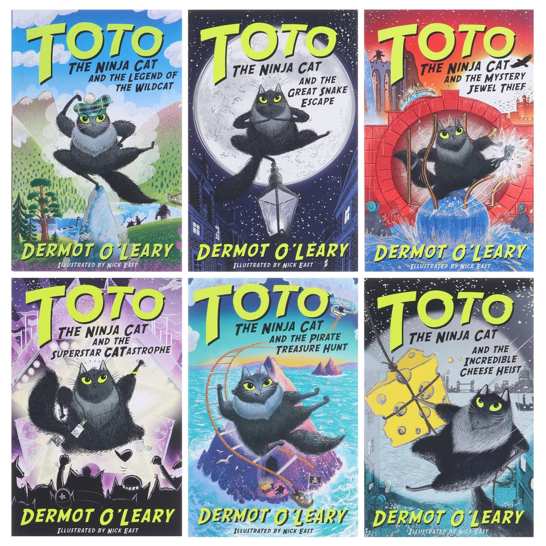 Toto the Ninja Cat Series by Dermot O’Leary Illustrated 6 Books Collection Set - Ages 7+ - Paperback