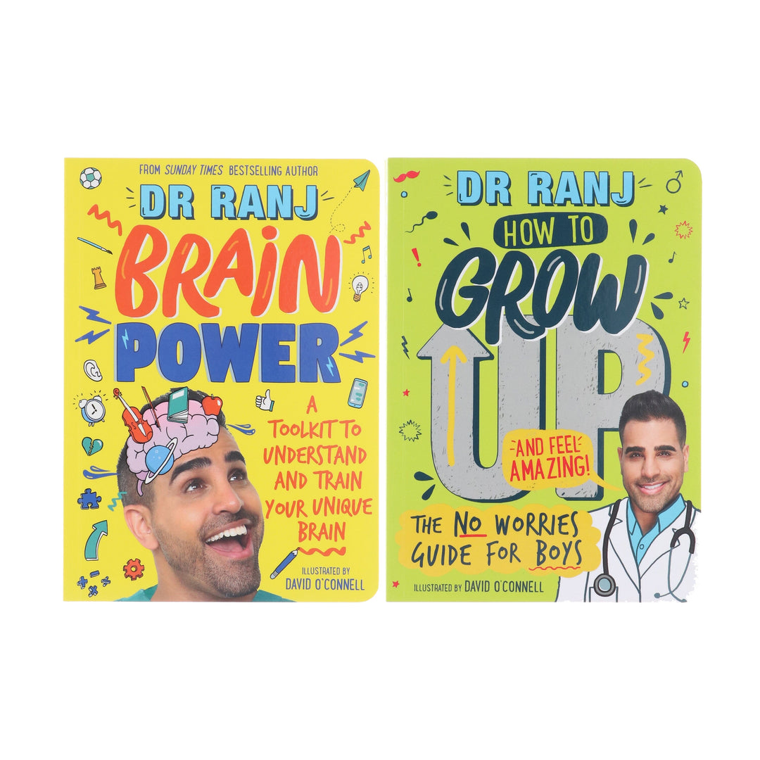 Dr Ranj Singh (Brain Power & How to Grow Up and Feel Amazing) 2 Books Collection Set - Ages 7-9 - Paperback