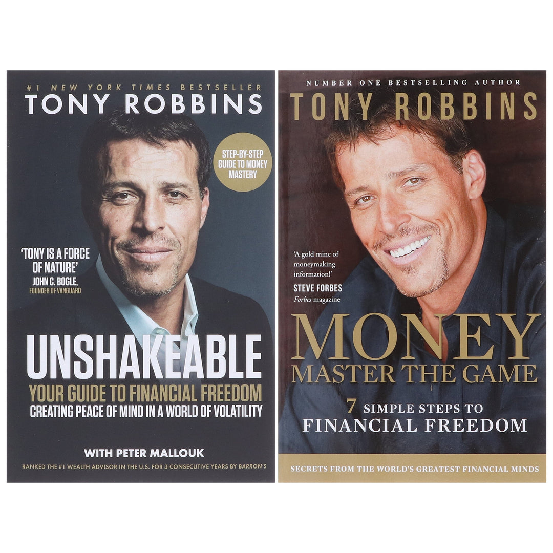 Tony Robbins Collection (Unshakeable: Your Guide to Financial Freedom & Money Master the Game) 2 Books Set - Non Fiction - Paperback