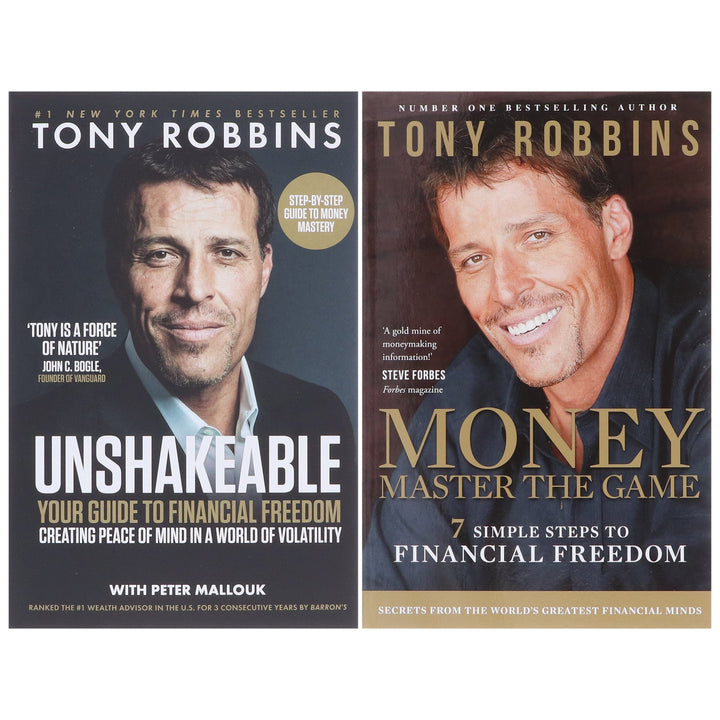 Tony Robbins Collection (Unshakeable: Your Guide to Financial Freedom & Money Master the Game) 2 Books Set - Non Fiction - Paperback
