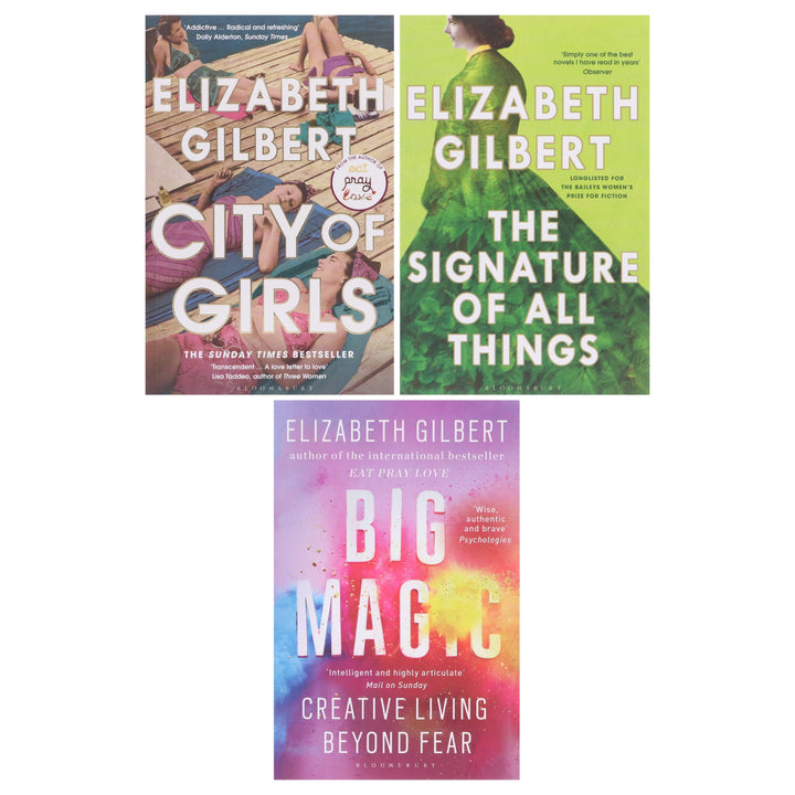 Elizabeth Gilbert Collection (City of Girls, The Signature of All Things & Big Magic) 3 Books Set - Fiction/Non Fiction - Paperback