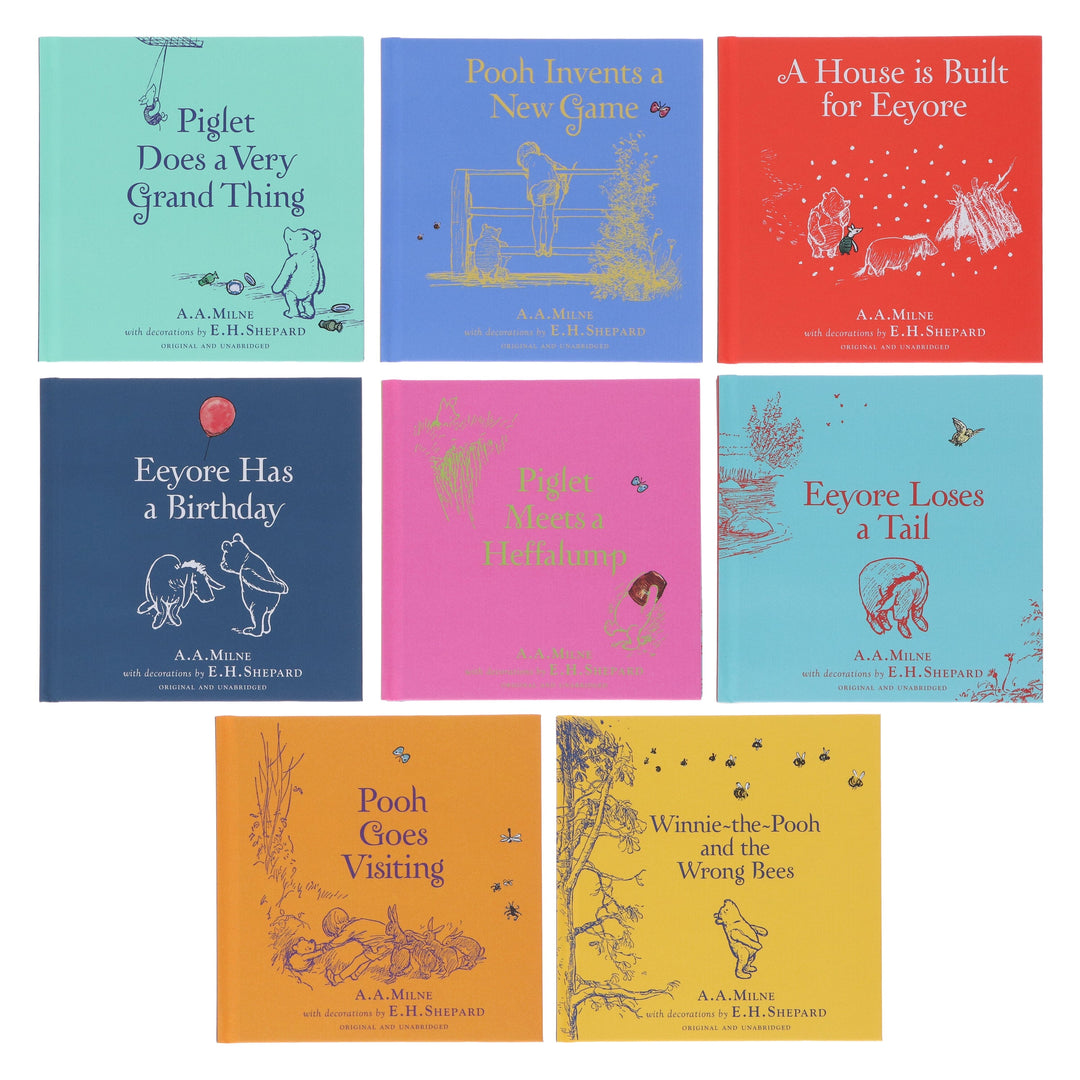 Classic Winnie-the-Pooh Illustrated 8 Books Gift Box Set by A. A. Milne - Ages 5+ - Hardback