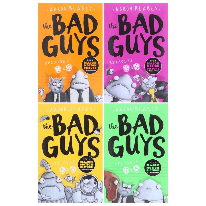 The Bad Guys Episodes by Aaron Blabey: 1-8 Collection 4 Books Set - Ages 7-9 - Paperback