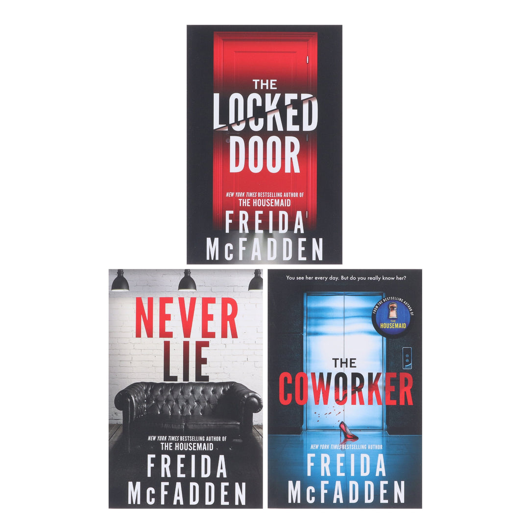Freida McFadden Collection (The Coworker, The Locked Door & Never Lie) 3 Books Set - Fiction - Paperback