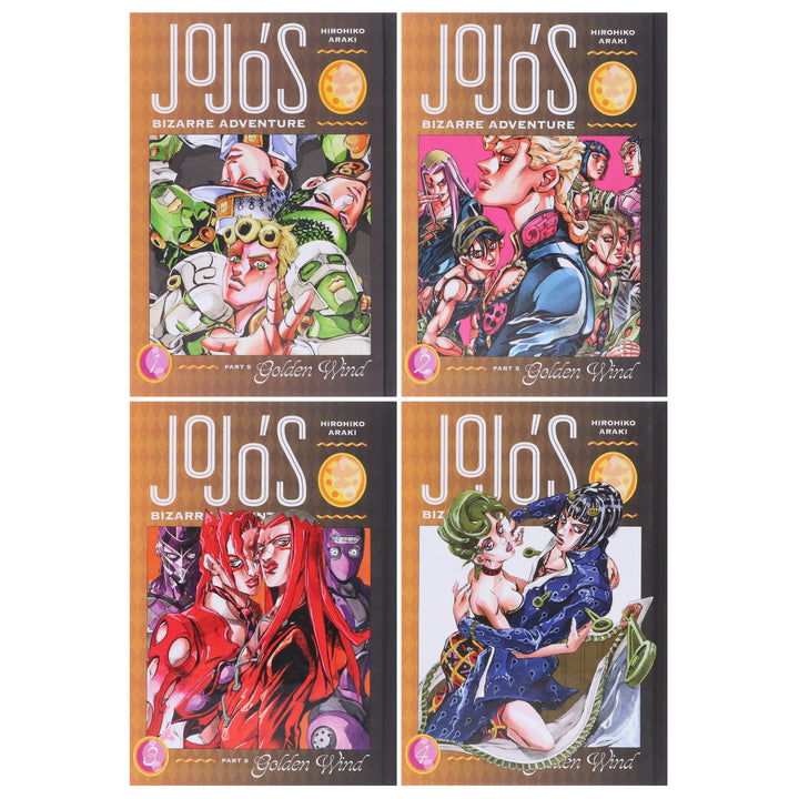 JoJo’s Bizarre Adventure: Part 5 - Golden Wind (Vol. 1-4) by Hirohiko Araki 4 Books Collection Set - Fiction - Hardback
