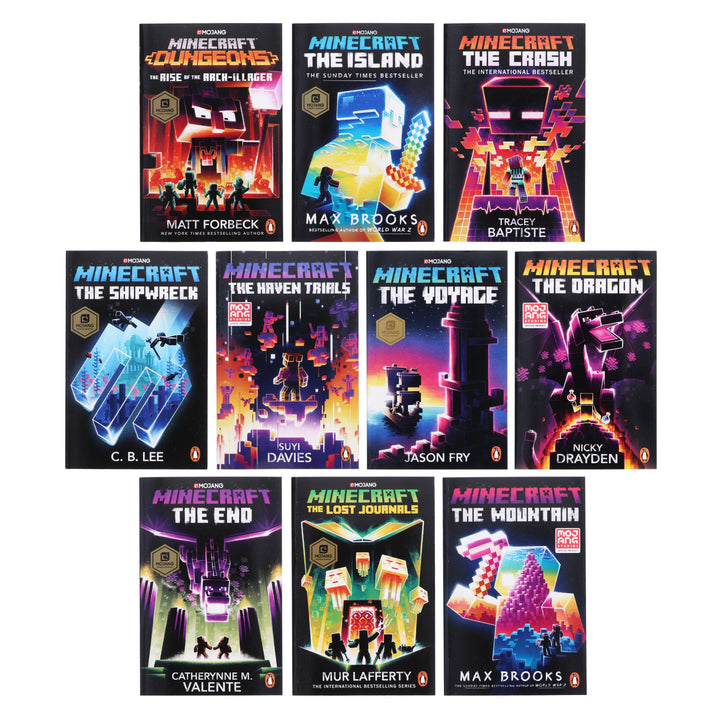 The Official Minecraft Novels: 10 Books Collection Set - Ages 7-11 - Paperback