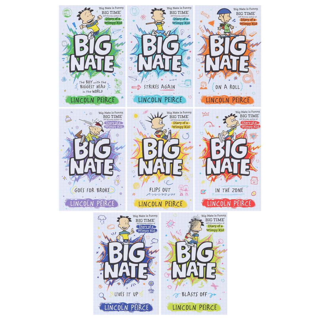The Big Nate Collection Series by Lincoln Peirce 8 Books Box Set - Ages 9-14 - Paperback