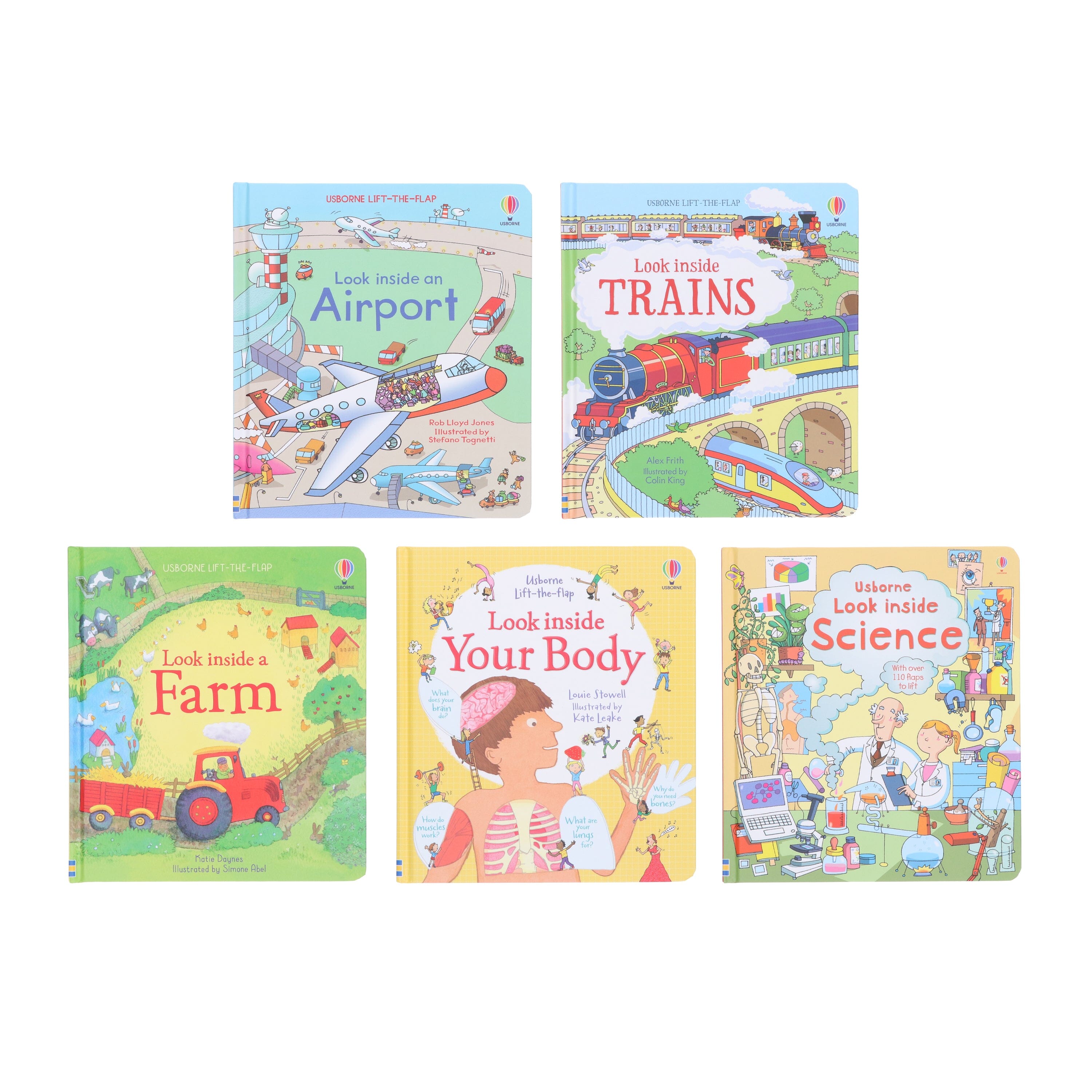 Usborne Lift the Flap Look Inside 5 Books Collection Set - Ages 5+