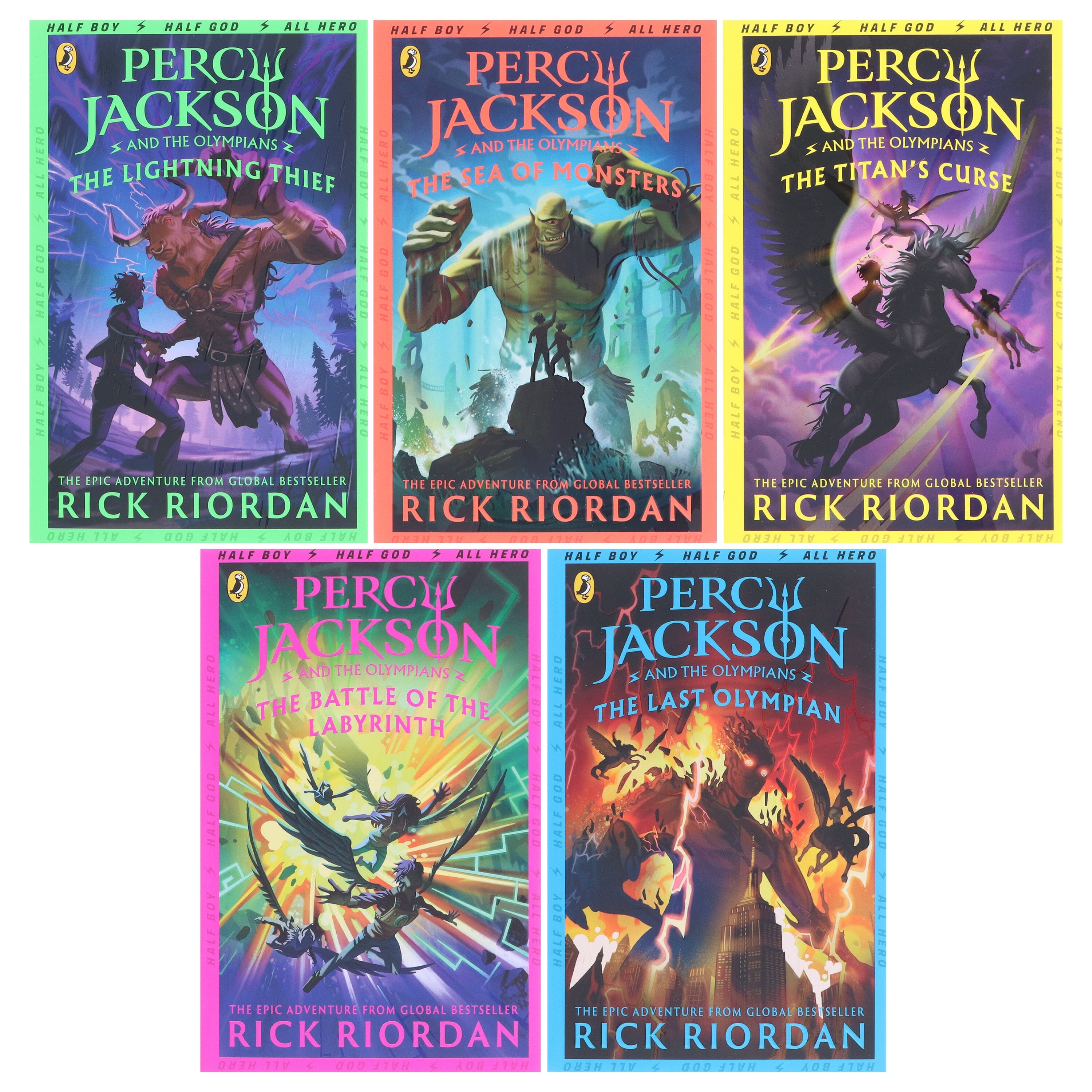 Percy Jackson And The Olympians Series By Rick Riordan 5 Books