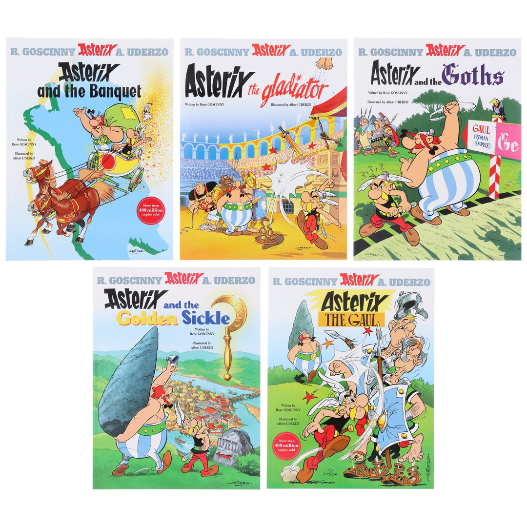 Asterix Series 1 (Book 1-5) by Goscinny & Uderzo: 5 Books Collection Set - Ages 6-11 - Paperback