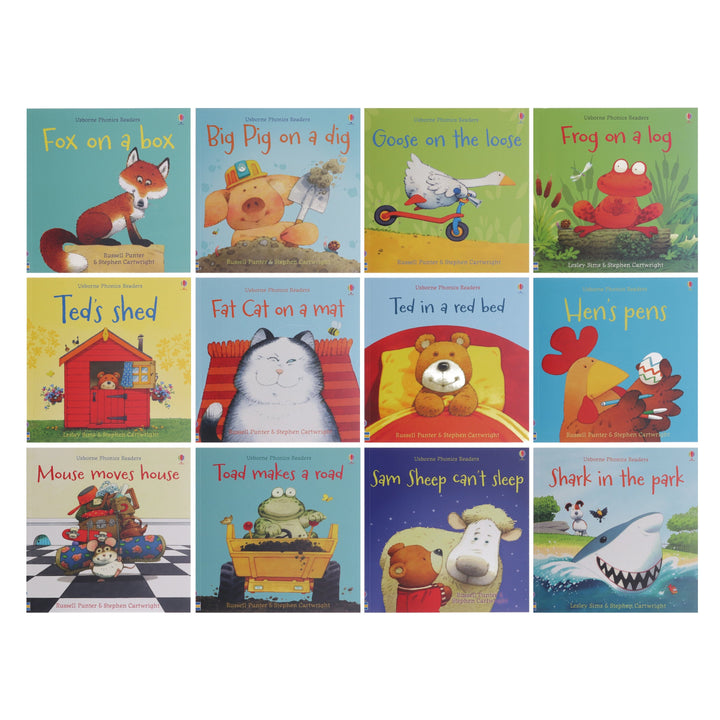 Usborne Phonics Readers 12 Books Collection Box Set - Ages 2-6 - Paperback B2D DEALS Usborne Publishing Ltd