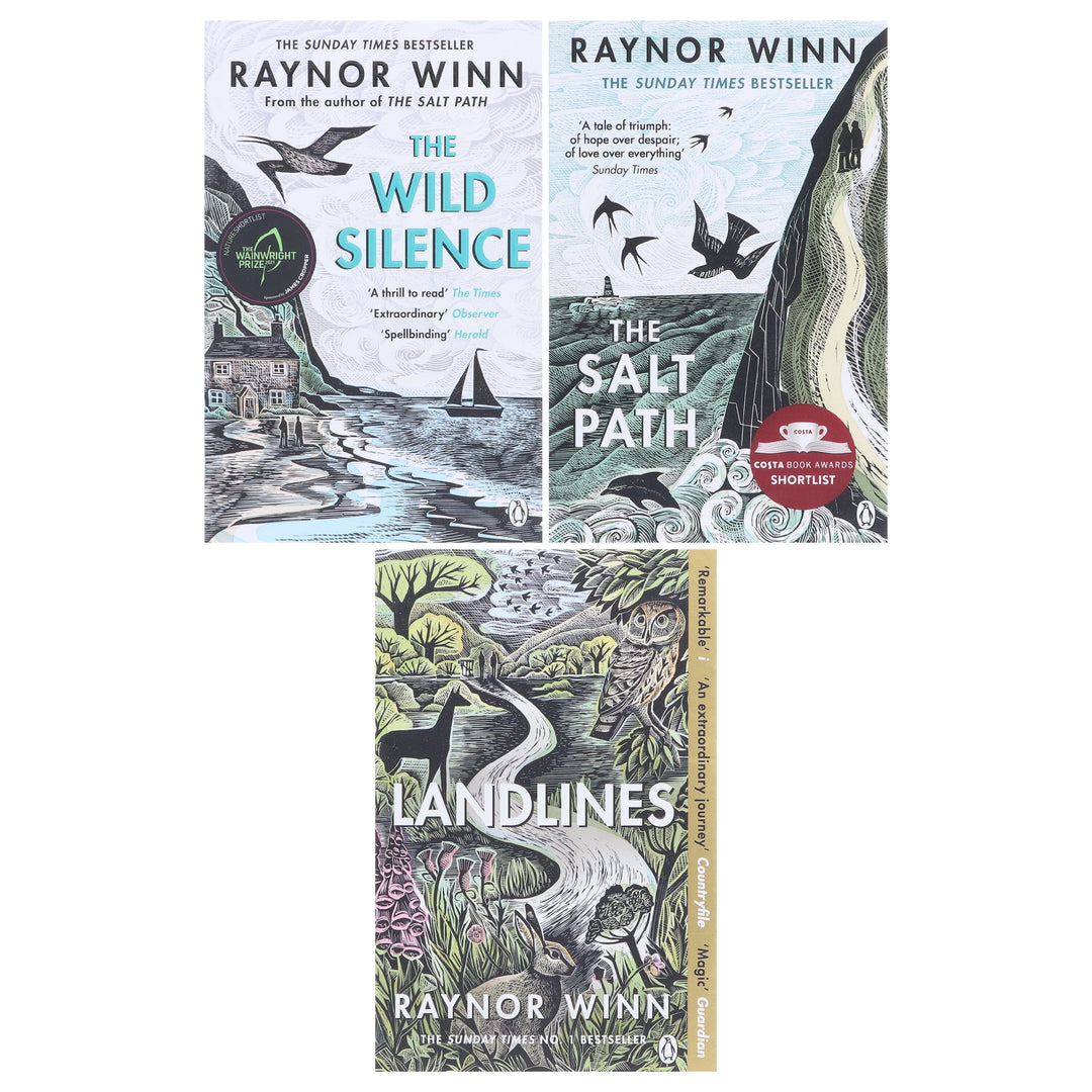 Raynor Winn Collection (The Wild Silence, The Salt Path & Landlines) 3 Books Set - Non Fiction - Paperback