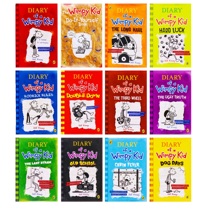 Diary of a Wimpy Kid Box of Books by Jeff Kinney 12 Book Collection Set - Ages 7-12 - Paperback 7-9 Penguin