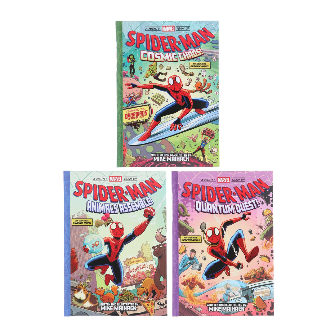 Spider-Man: A Mighty Marvel Team-Up By Mike Maihack 3 Books Collection Box Set - Ages 6-9 - Hardback