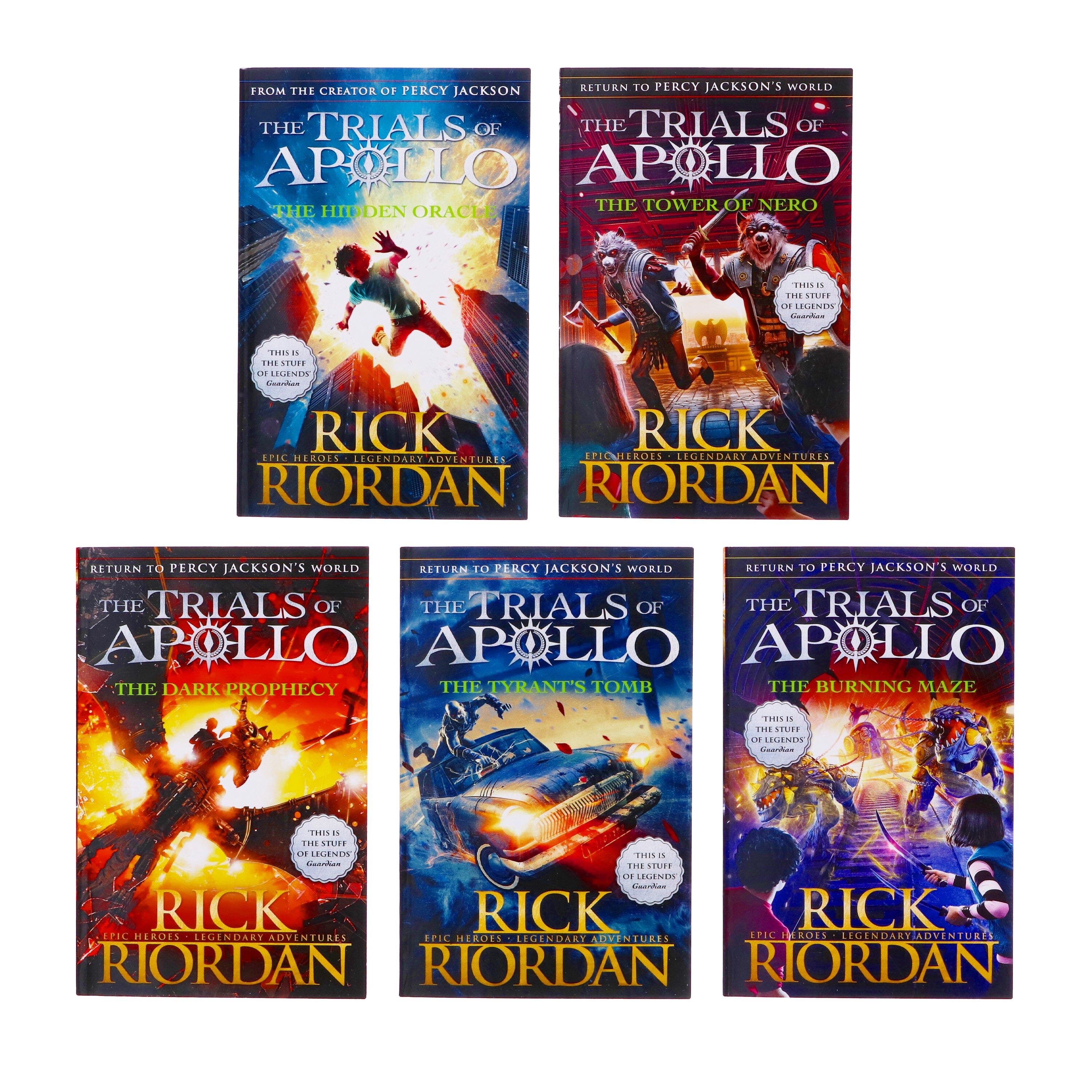 Trials of Apollo By Rick Riordan 5 Books Collection Set - Ages 9