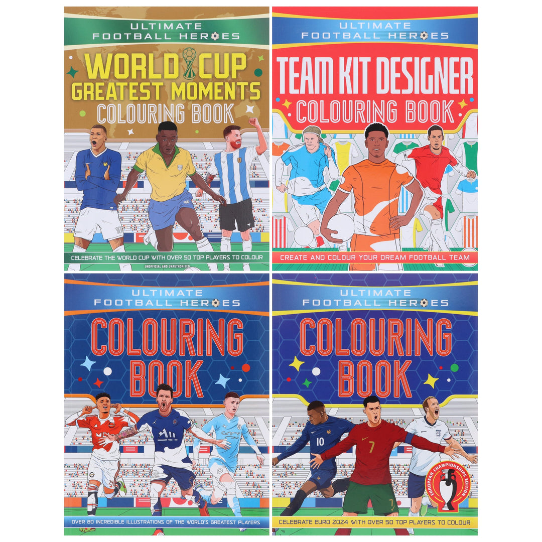 Ultimate Football Heroes Colouring Collection 4 Books Set - Ages 7+ - Paperback