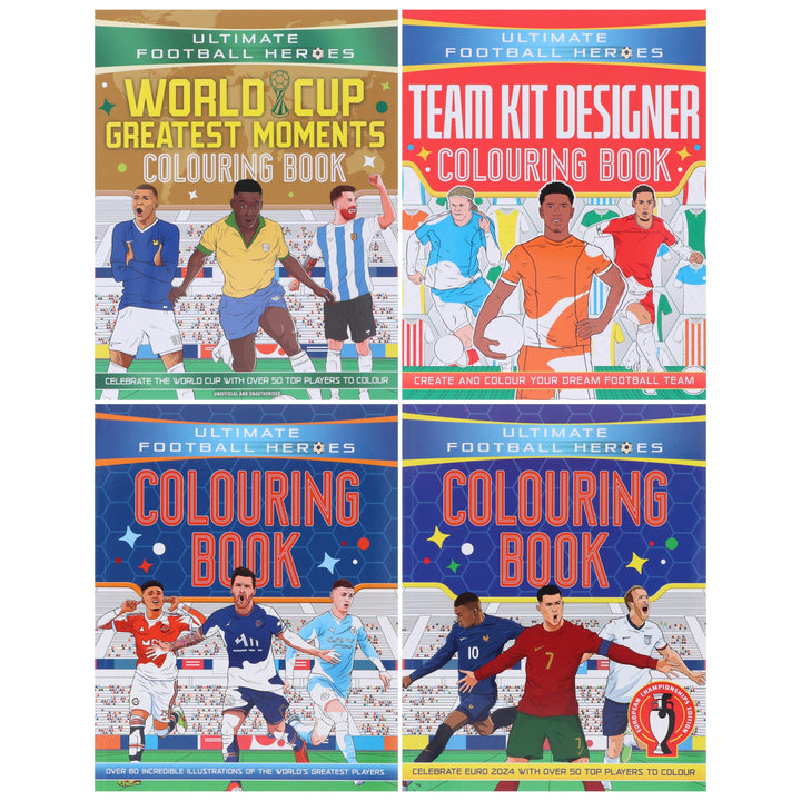 Ultimate Football Heroes Colouring Collection 4 Books Set - Ages 7+ - Paperback