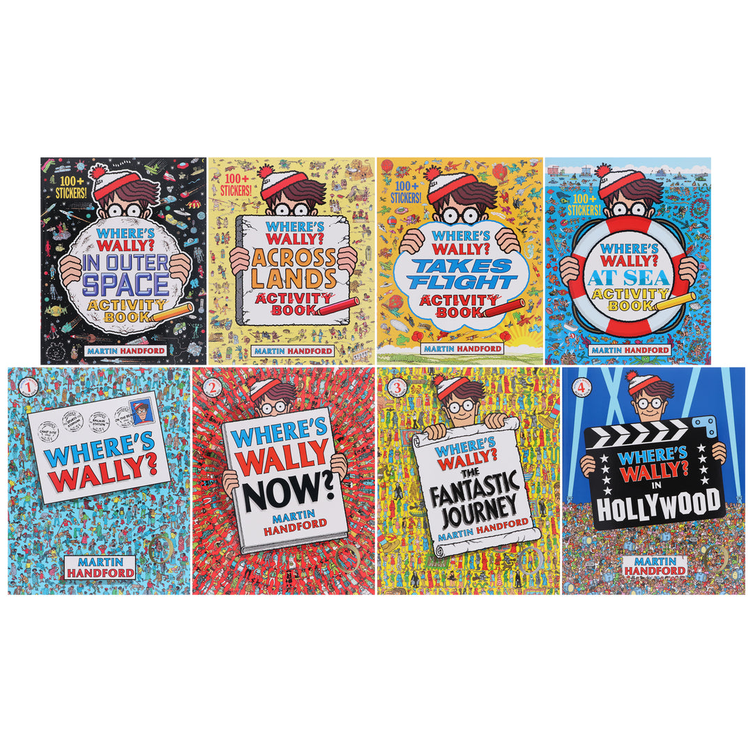 Where's Wally Amazing Adventures and Activities 8 Books Bag Collection By Martin Handford - Ages 5-7 - Paperback