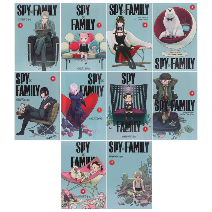 Spy x Family Series by Tatsuya Endo 10 Books Collection Set (Vol 1-10) - Ages 13+ - Paperback