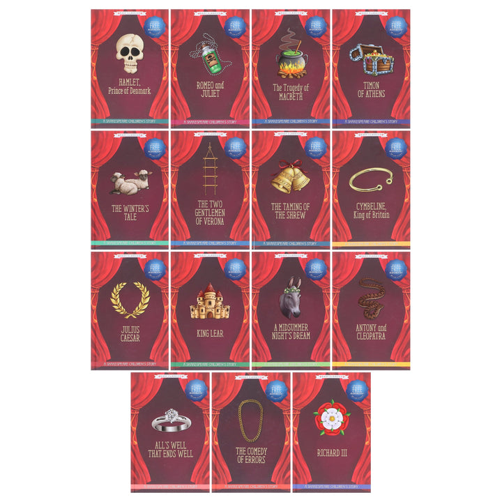 A Shakespeare Easy Classics Children's Stories 15 Books Collection Set With Free Audiobook! - Ages 7+ - Hardback